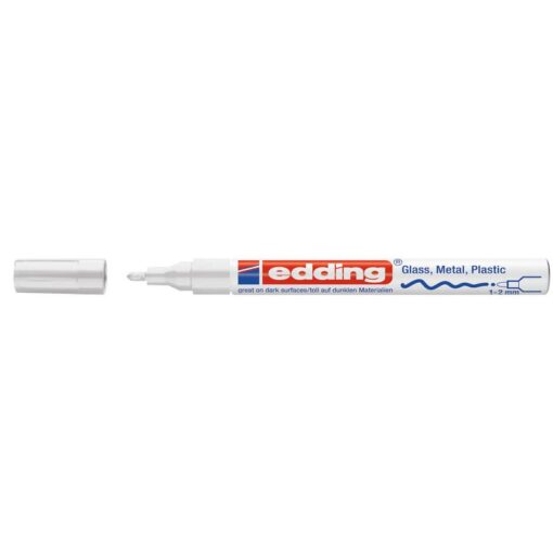 Edding 751 Lackmarker weiß, Rundspitze 1-2mm