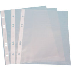 100 Prospekthüllen DIN A5 transparent PP-Folie 60 my genarbt