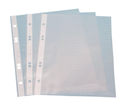 100 Prospekthüllen DIN A5 transparent PP-Folie 60 my genarbt