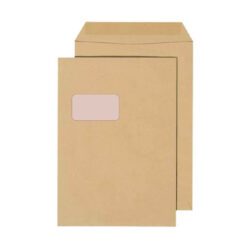 Versandtaschen DIN C4 mit Fenster braun 250 St.