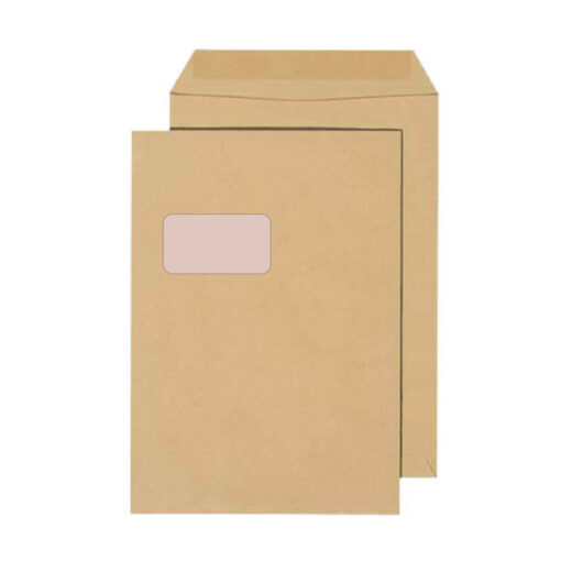 Versandtaschen DIN C4 mit Fenster braun 250 St.