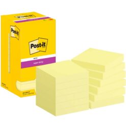Post-it® Super Sticky Notes Haftnotizen extrastark 654-12SY gelb, 12 Blöcke