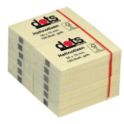 dots Haftnotizen gelb 5,0 x 7,5 cm, 12 Blöcke