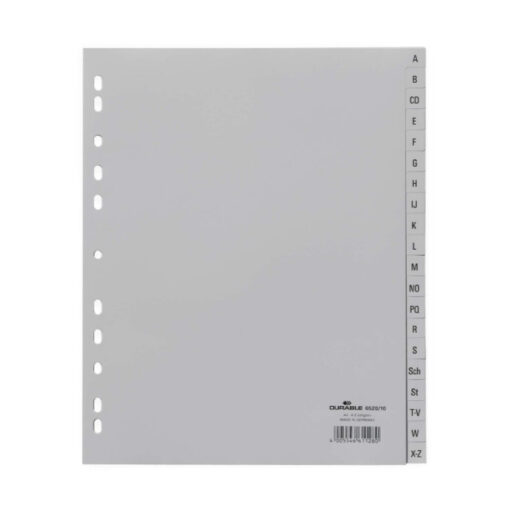 DURABLE Ordnerregister Vollformat A-Z grau 20-teilig, 1 Satz